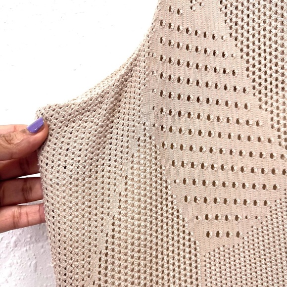 Anne Klein Tan Sheath Midi Dress Halter Sleeveless - Picture 8 of 9